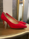Hobbs red suede shoes size 4