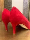 Hobbs red suede shoes size 4