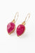 My Doris Pink Quartz Hook Earrings
