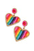 My Doris Rainbow heart earrings
