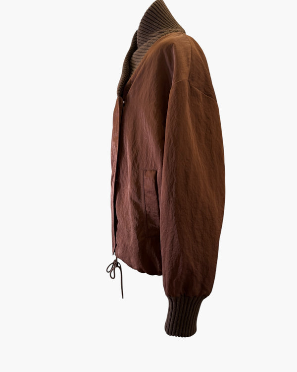 Zara brown bomber jacket Size small