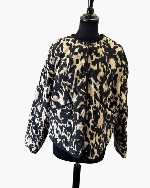 Zara jacket blk/ cream size XS