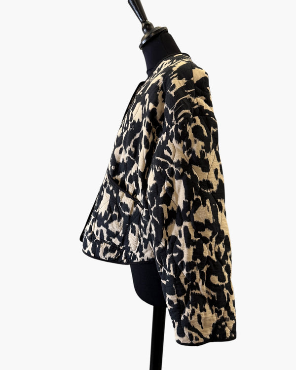 Zara jacket blk/ cream size XS