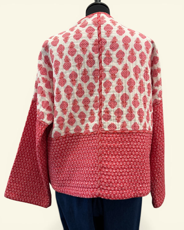 Brora Red & White Quilted Jacket – Size 12/14