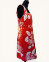 Boden Coral & white leaf design summer dress size 12R