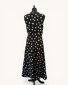 L K Bennett black/white spotty dress size 10
