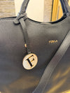 Furla black Steffano leather tote handbag