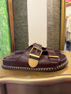 Chloé Rebecca Bordeaux Leather Sandals Size 40