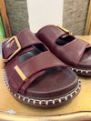 Chloé Rebecca Bordeaux Leather Sandals Size 40