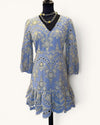 Mint velvet blue and lemon dress Size 12