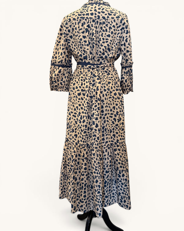 Wyse London taupe/grey animal dress Size 12