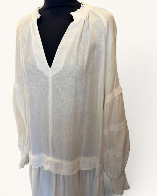 Jigsaw White Linen Dress Size 10
