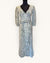 Ganni Blue/Green Floral Wrap Dress Size 8