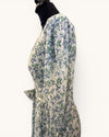 Ganni Blue/Green Floral Wrap Dress Size 8