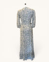 Ganni Blue/Green Floral Wrap Dress Size 8
