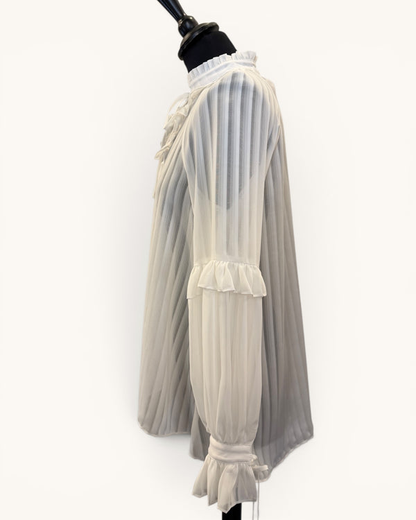 River island white pleated shirt Size 10