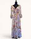 Irresistible Lilac Floral Dress & Matching Fascinator Size 10