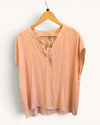 Soya concept peach satin blouse size XL