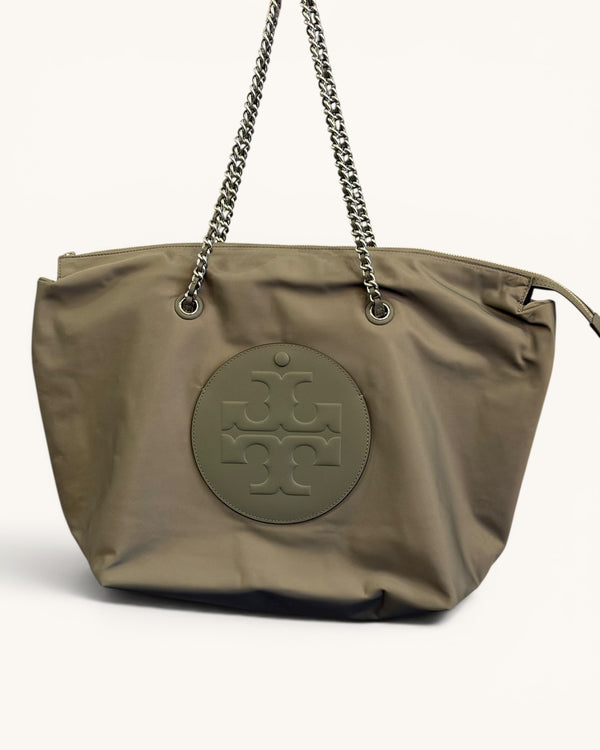 Tory Burch khaki Ella chain tote