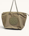 Tory Burch khaki Ella chain tote