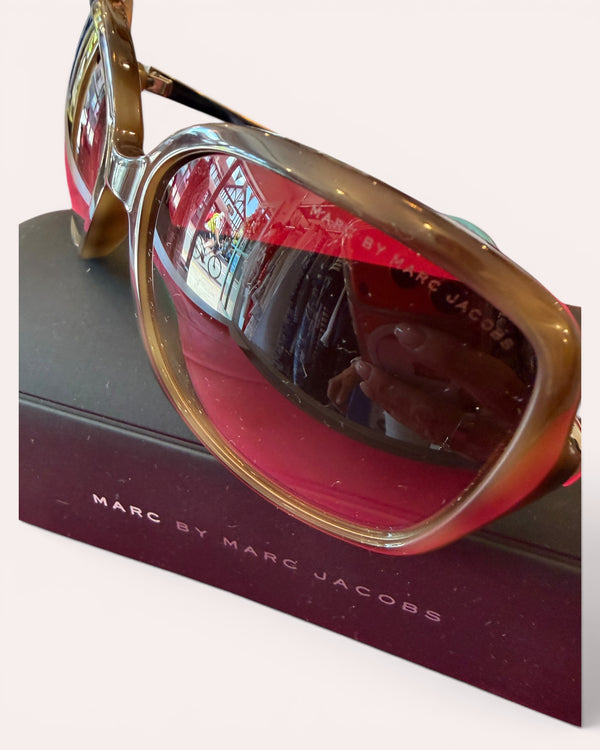 Marc Jacobs Retro Tortoiseshell Sunglasses with Green Arms