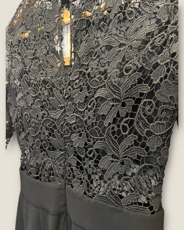 Zara black lace jumpsuit XS