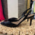 Reiss Black Patent Sling back size 40
