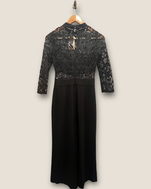 Zara black lace jumpsuit XS