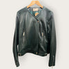Christopher Kane dark green leather jacket size 14