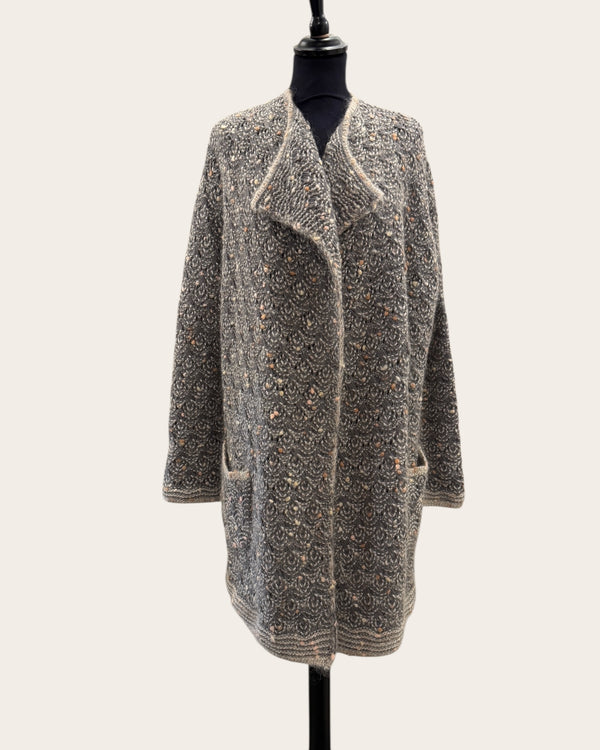 Marina Rinaldi grey mix cardigan size Medium
