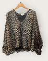 Ganni leopard top size small