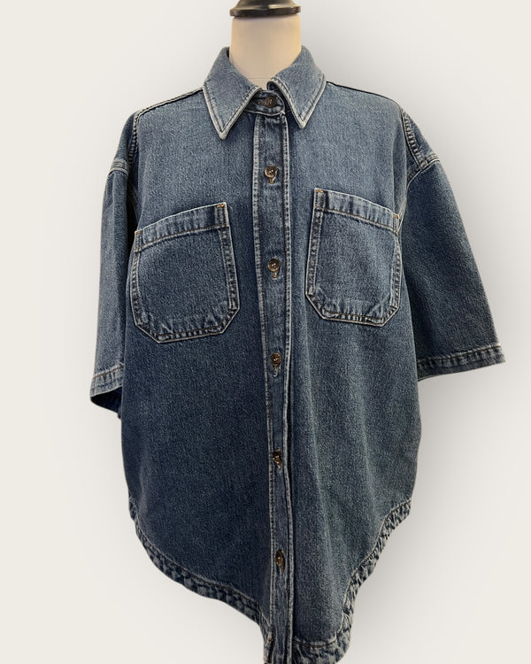 Cos boxy denim shirt 12