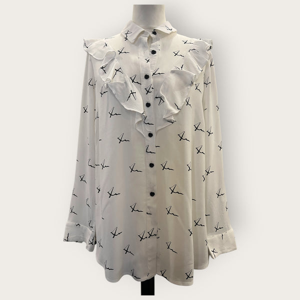 Mint Velvet White shirt size 10