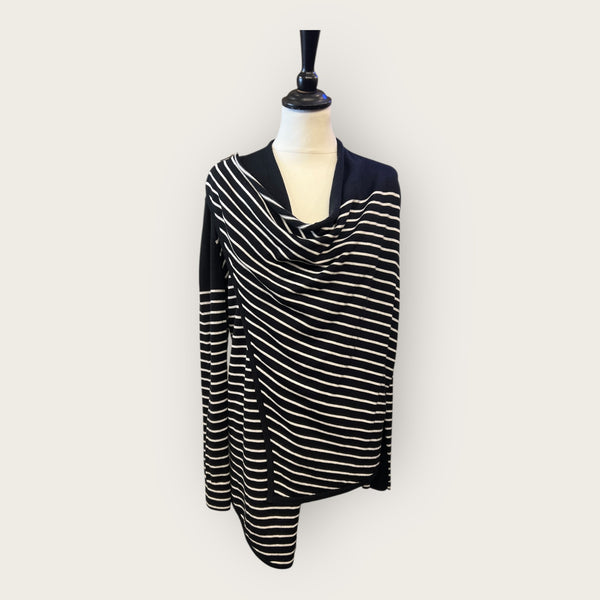 All saints black/white Bretton cardigan Size 8