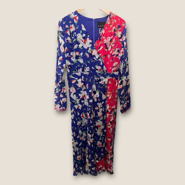 Phase Eight Wrap dress floral purple/pink size 12