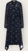 Phase Eight navy/gold dress Size 12
