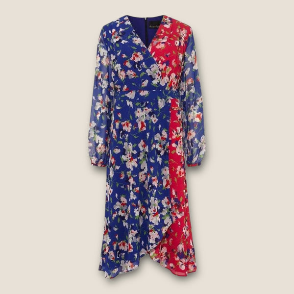 Phase Eight Wrap dress floral purple/pink size 12