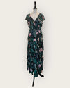 Gina Bacconi black/green floral dress Size 12