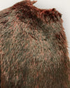FWM Oxblood faux fur crop jacket Size Small