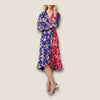 Phase Eight Wrap dress floral purple/pink size 12