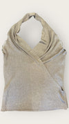 Reiss gold knitted halter neck top l 1624