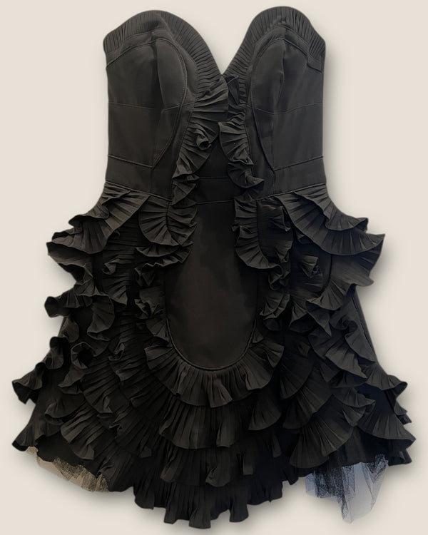 Karen millen strapless black dress Size 8