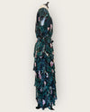 Gina Bacconi black/green floral dress Size 12