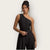 Club London black one shoulder top 8