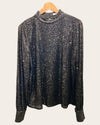 Pretty lavish black sequin top size s/m