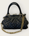 Marc Jacobs black leather quilted handbag