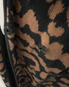 BIBA camel & black animal print long length cardigan size Medium