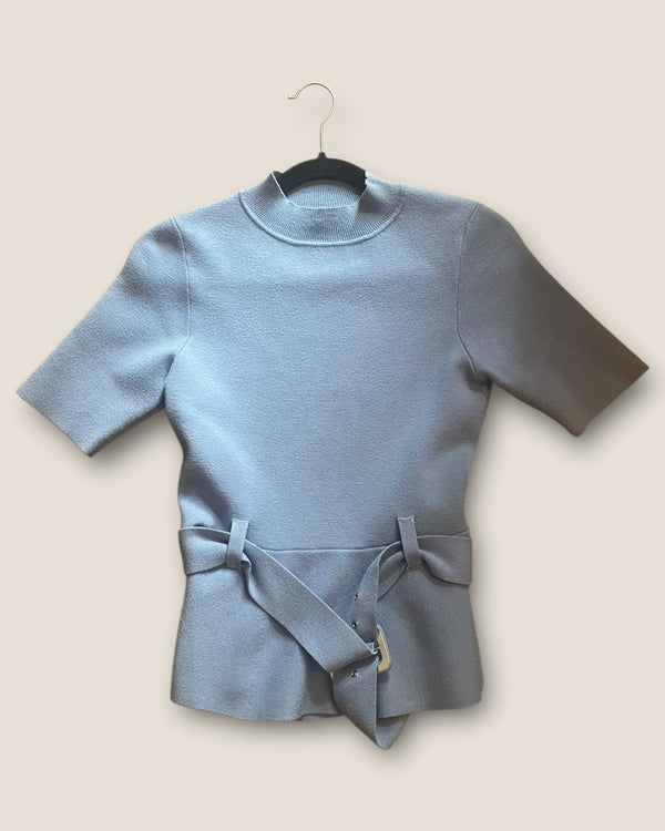 Karen Millen Peplum blue top size small