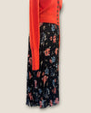 Lily and Lionel navy floral skirt size Large