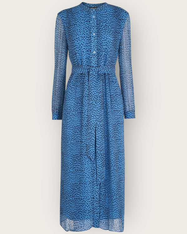Whistles blue/black spot dress size 12